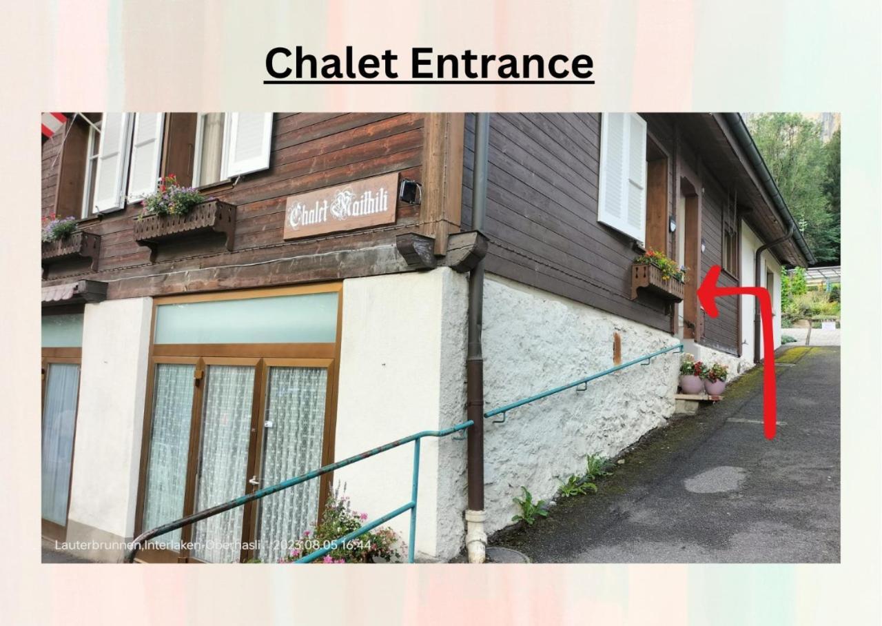 Chalet Maithili Lauterbrunnen -152-Year-Old Majestic Chalet Bagian luar foto